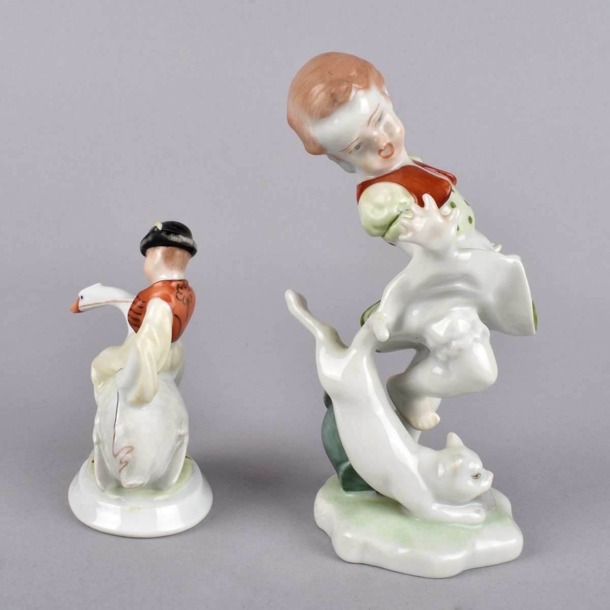 Two (2) Herend Porcelain Figurines