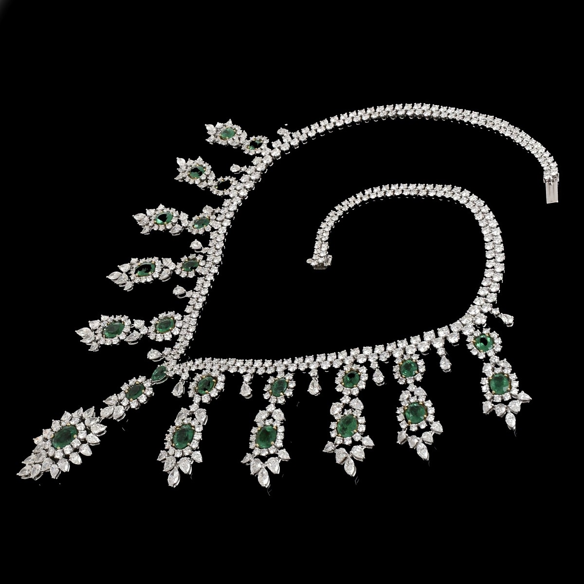 Emerald, Diamond and 18K Necklace