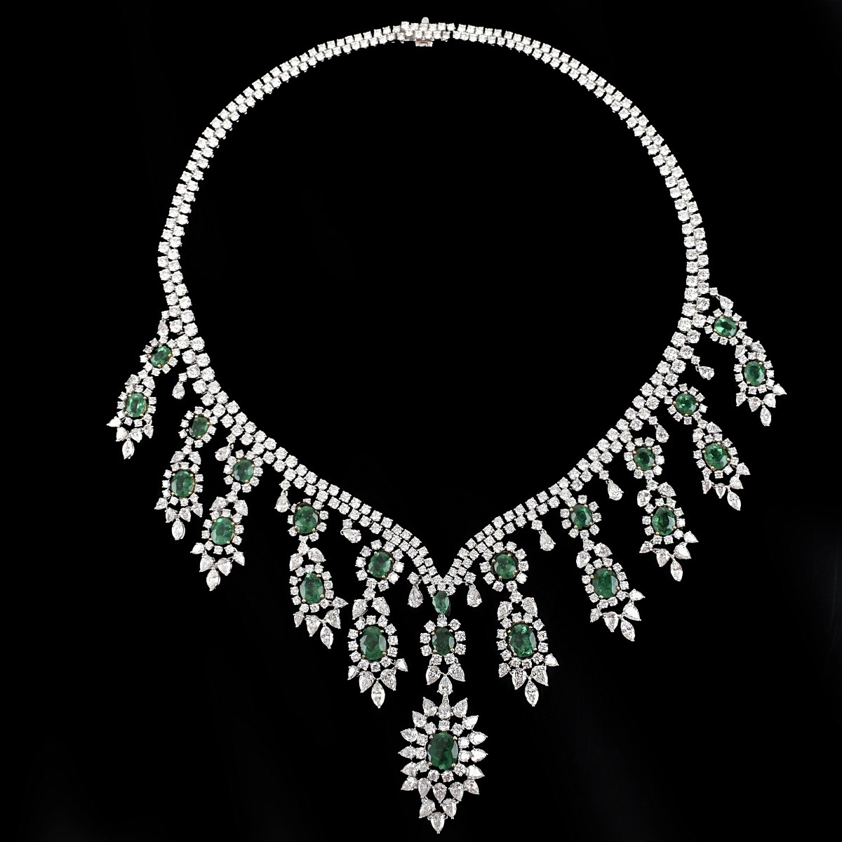Emerald, Diamond and 18K Necklace