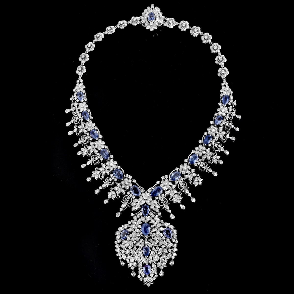 Sapphire, Diamond and 10K Necklace
