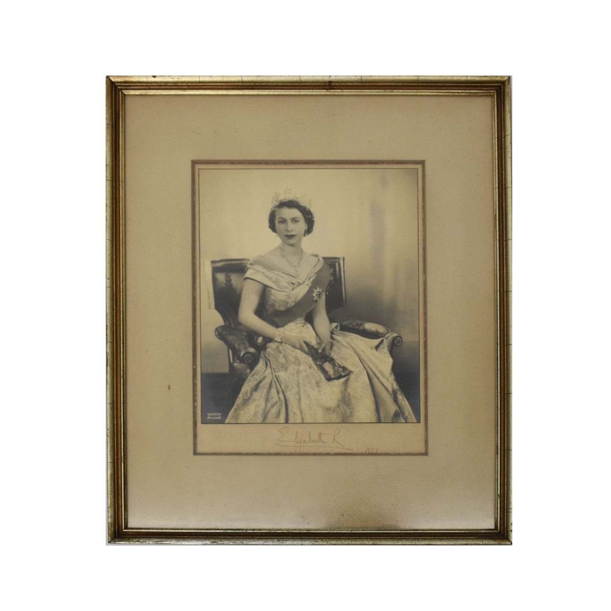 Queen Elizabeth II Autographed Photo by Wilding