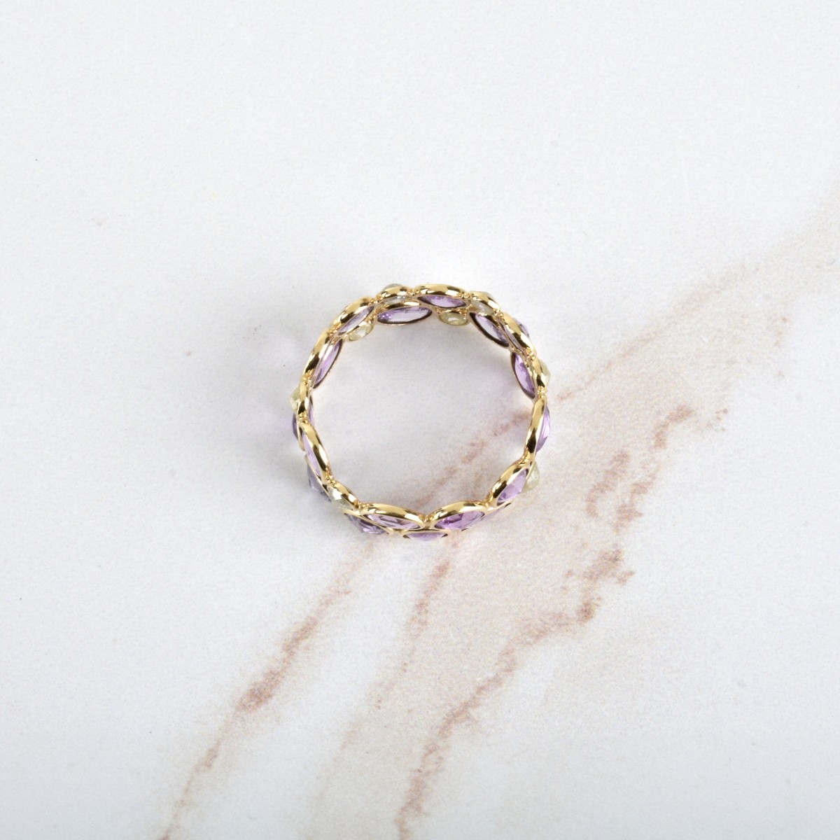 Sapphire, Diamond and 18K Ring
