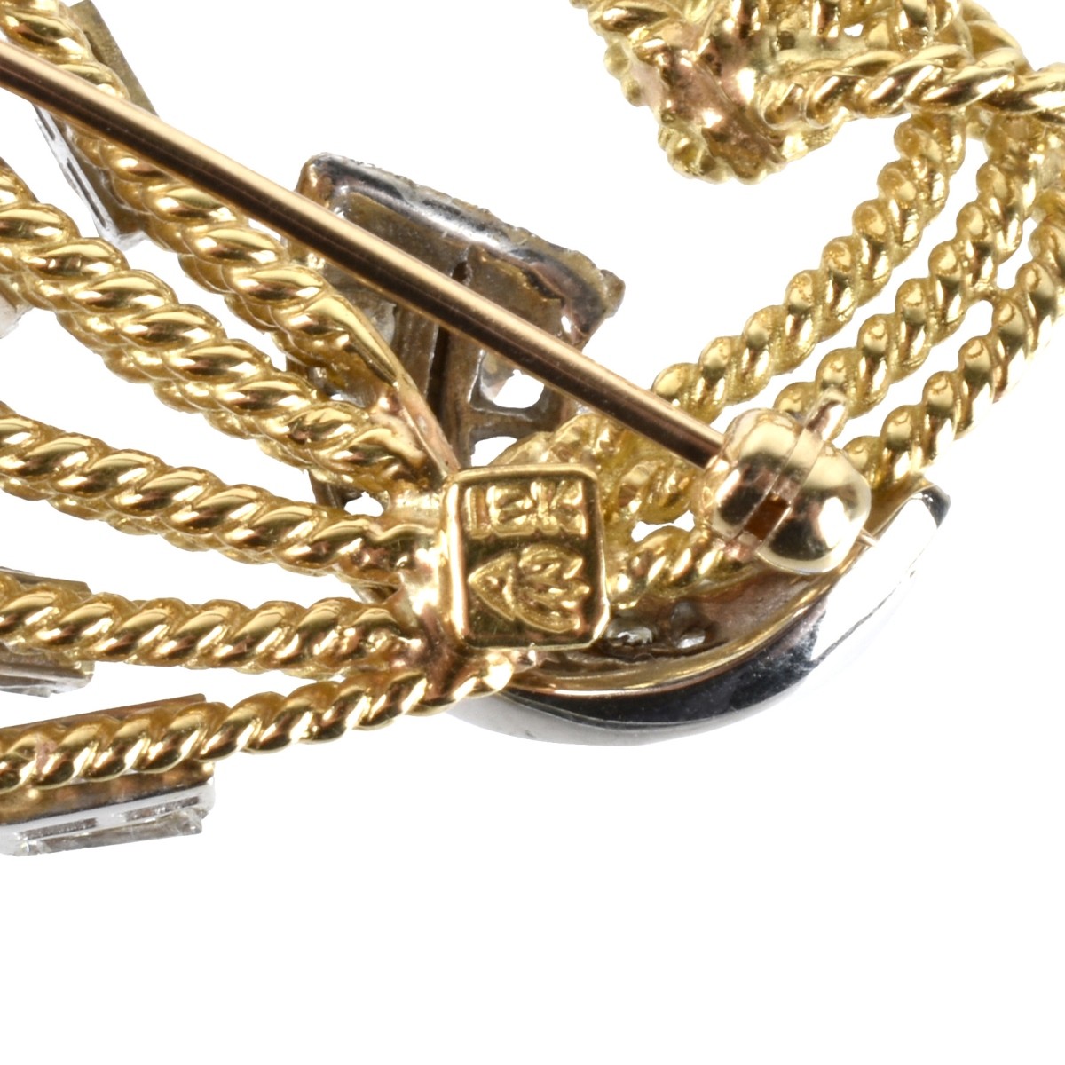 Diamond and 18K Brooch