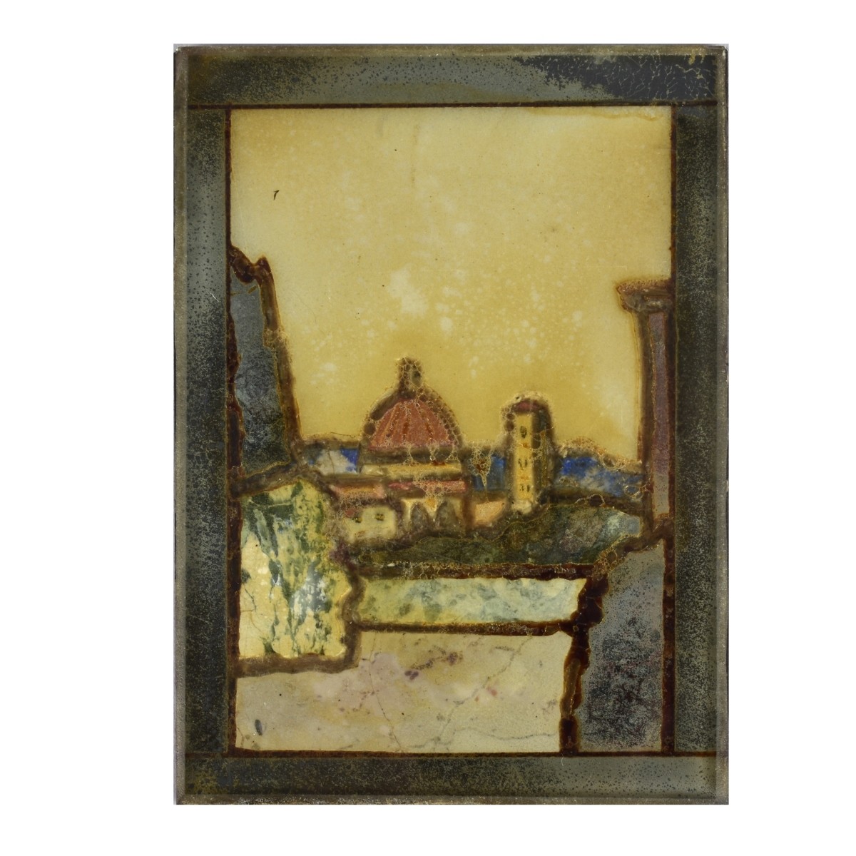 Antique Italian Pietra Dura Plaque