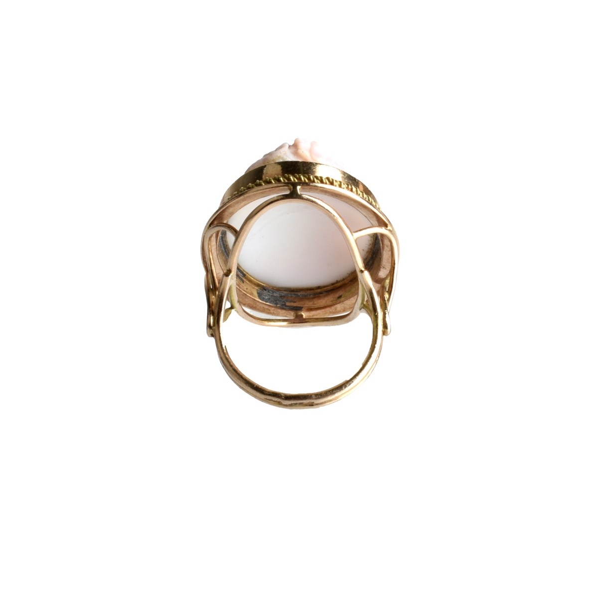 Coral and 14K Ring