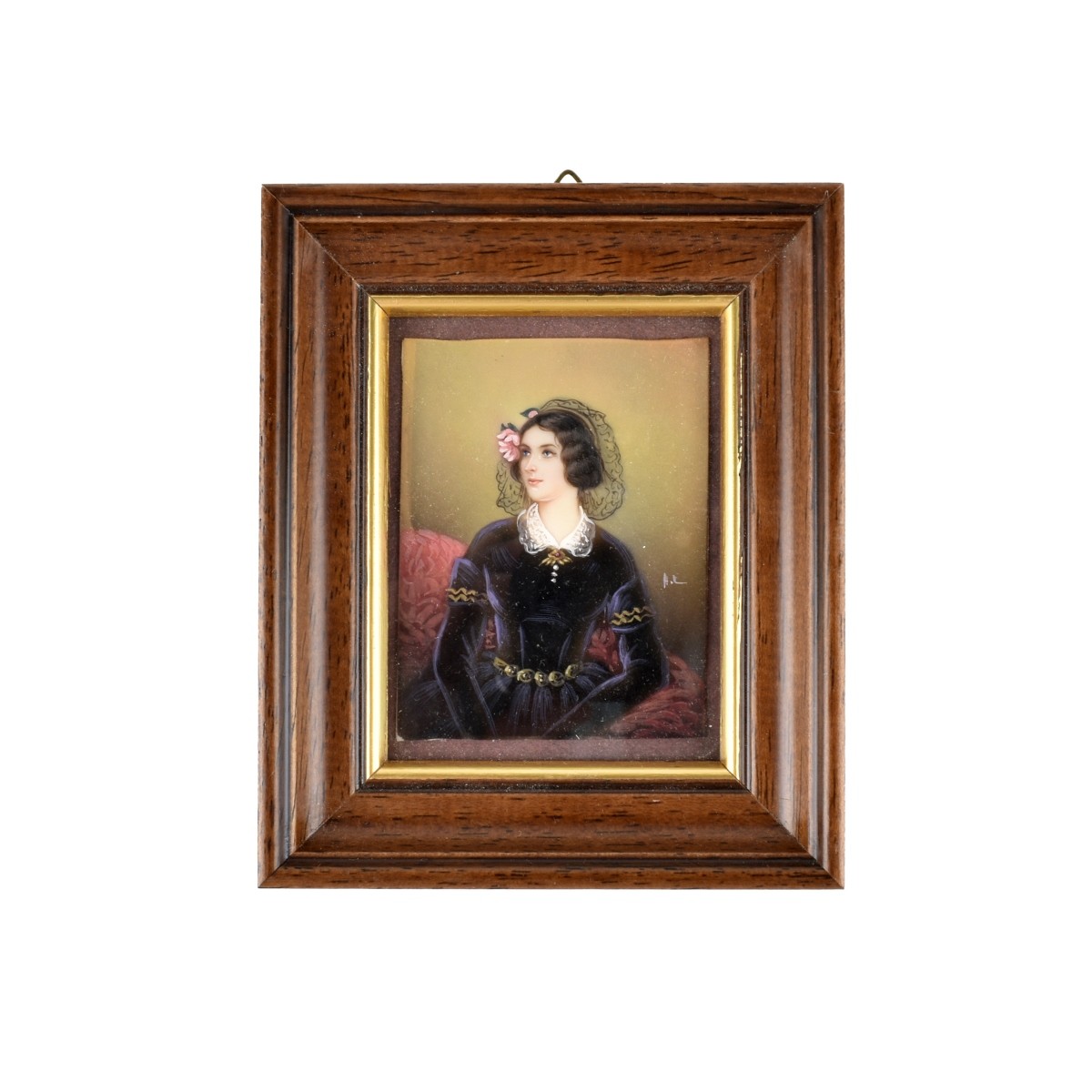 Antique Victorian Miniature Portrait