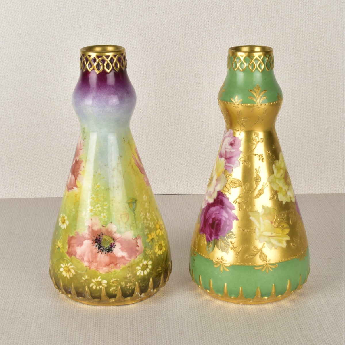 Pair of Art Nouveau Royal Bonn Vases