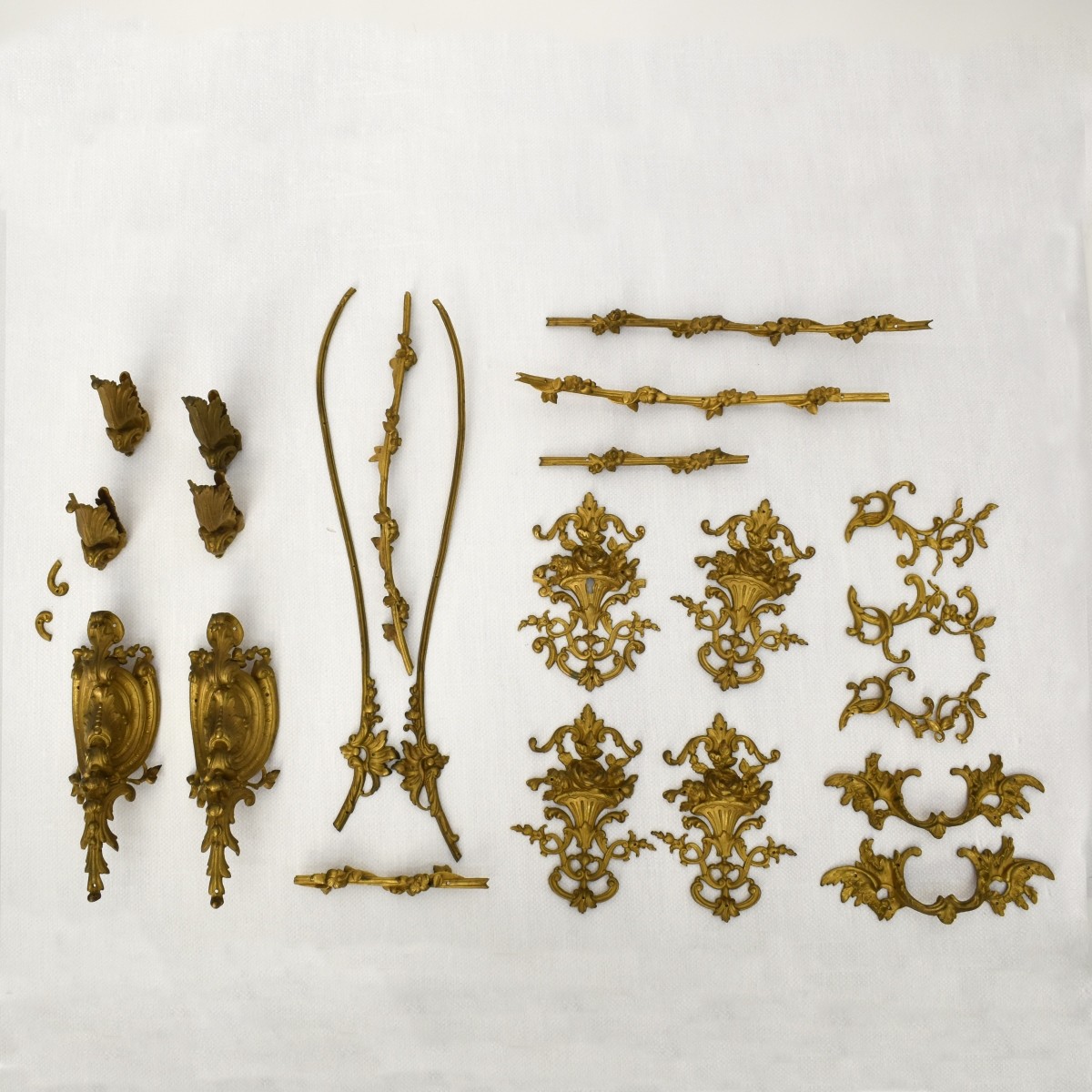 19C French Gilt Bronze Furniture Mounts