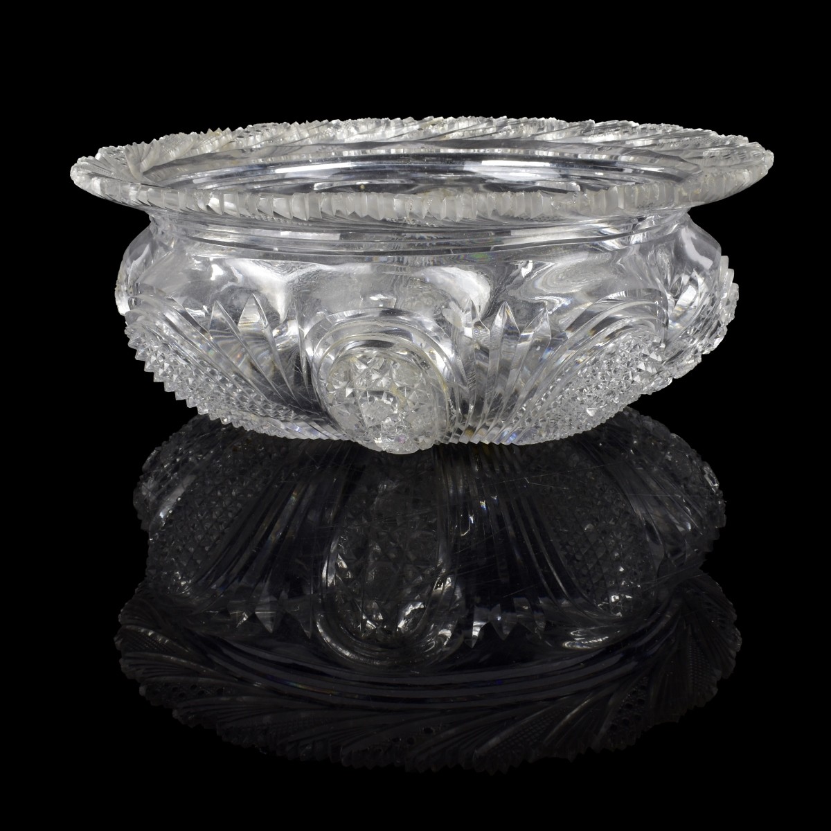 Old American Brilliant Cut Glass Bowl