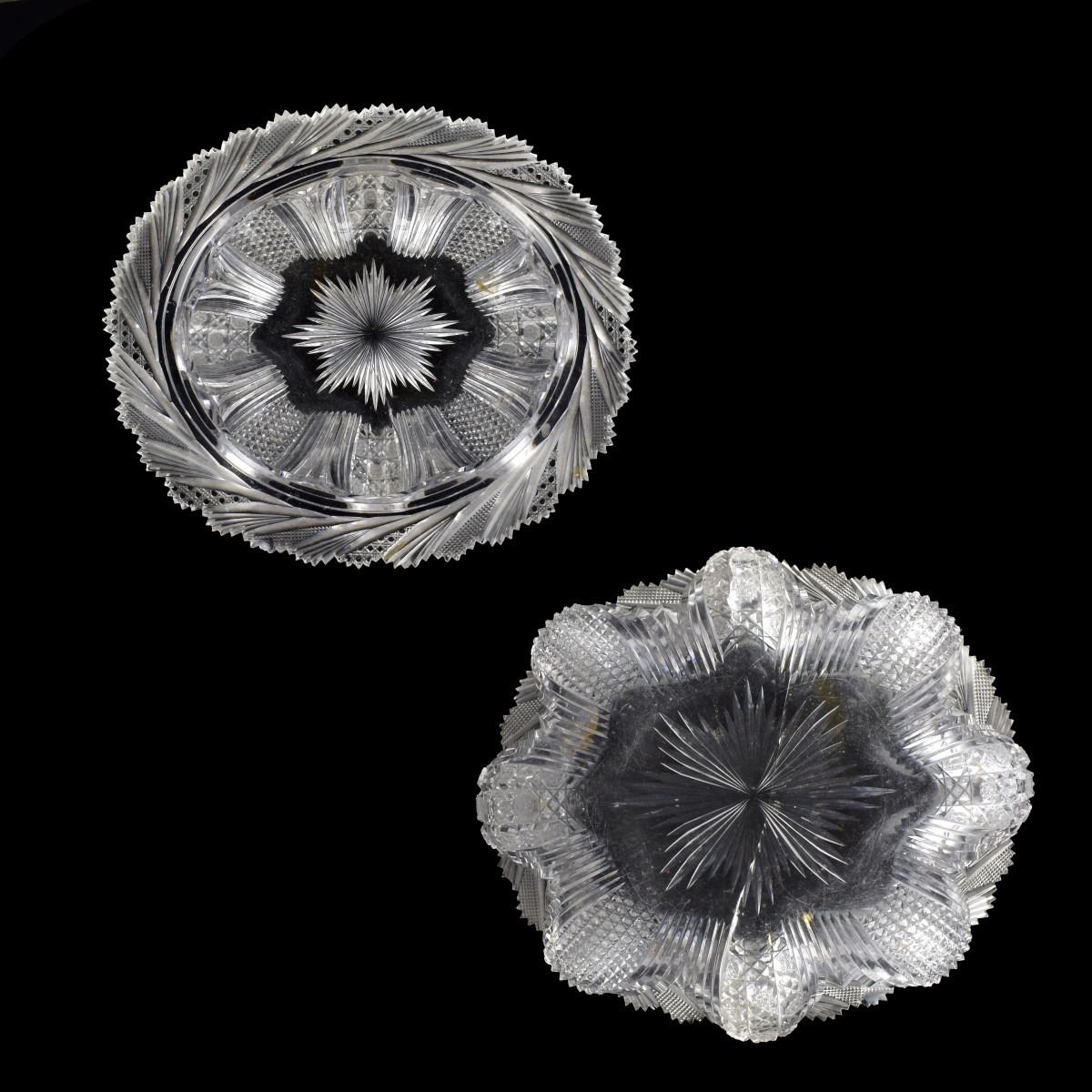Old American Brilliant Cut Glass Bowl