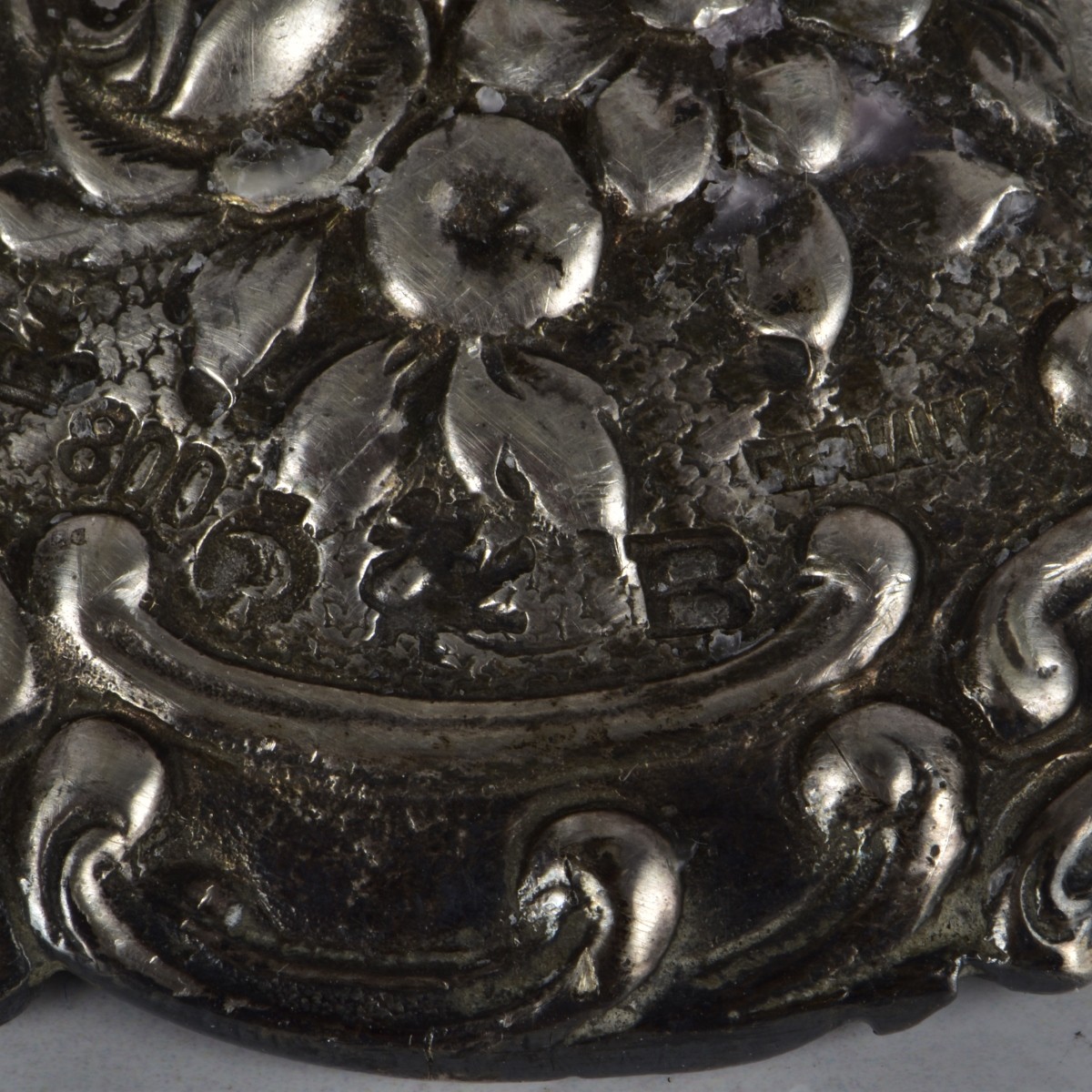 Repousse' German 800 Silver Candelabra