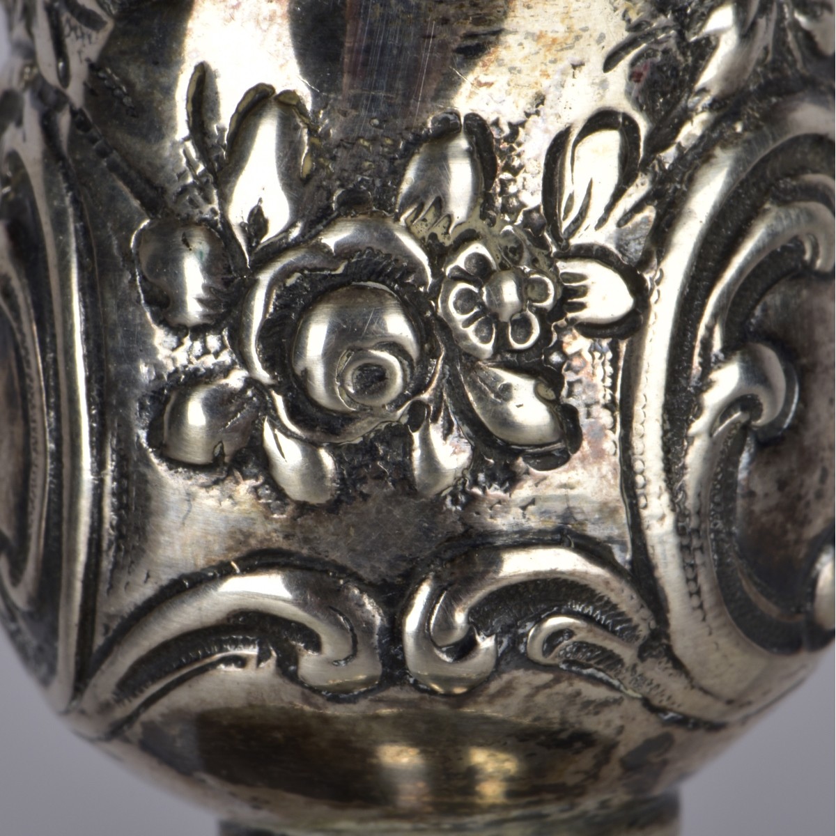 Repousse' German 800 Silver Candelabra