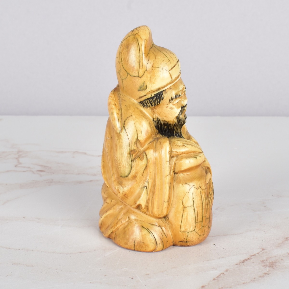 Chinese Man with Jar Handcarved