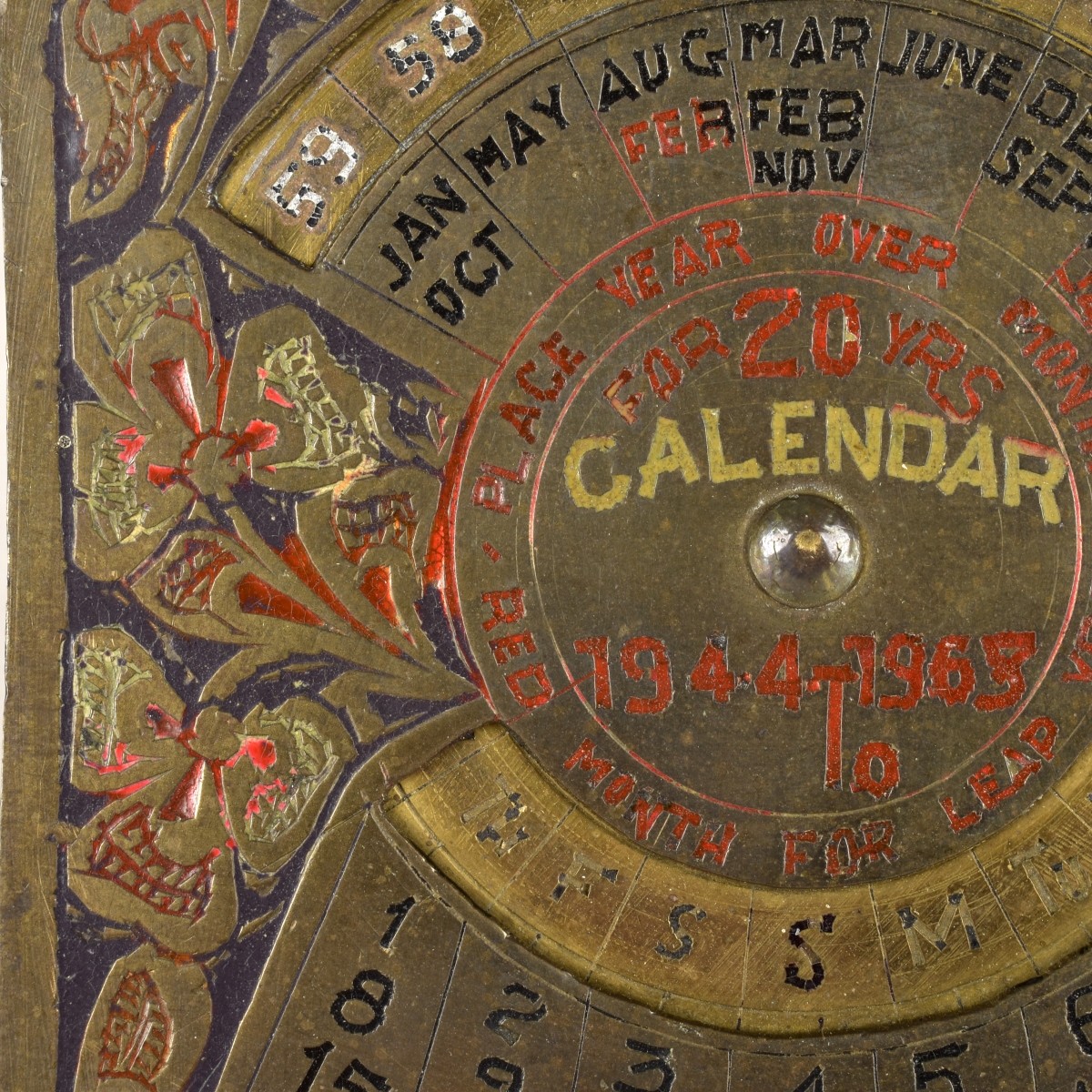 1918 Field Compass and 20 Year Calendar