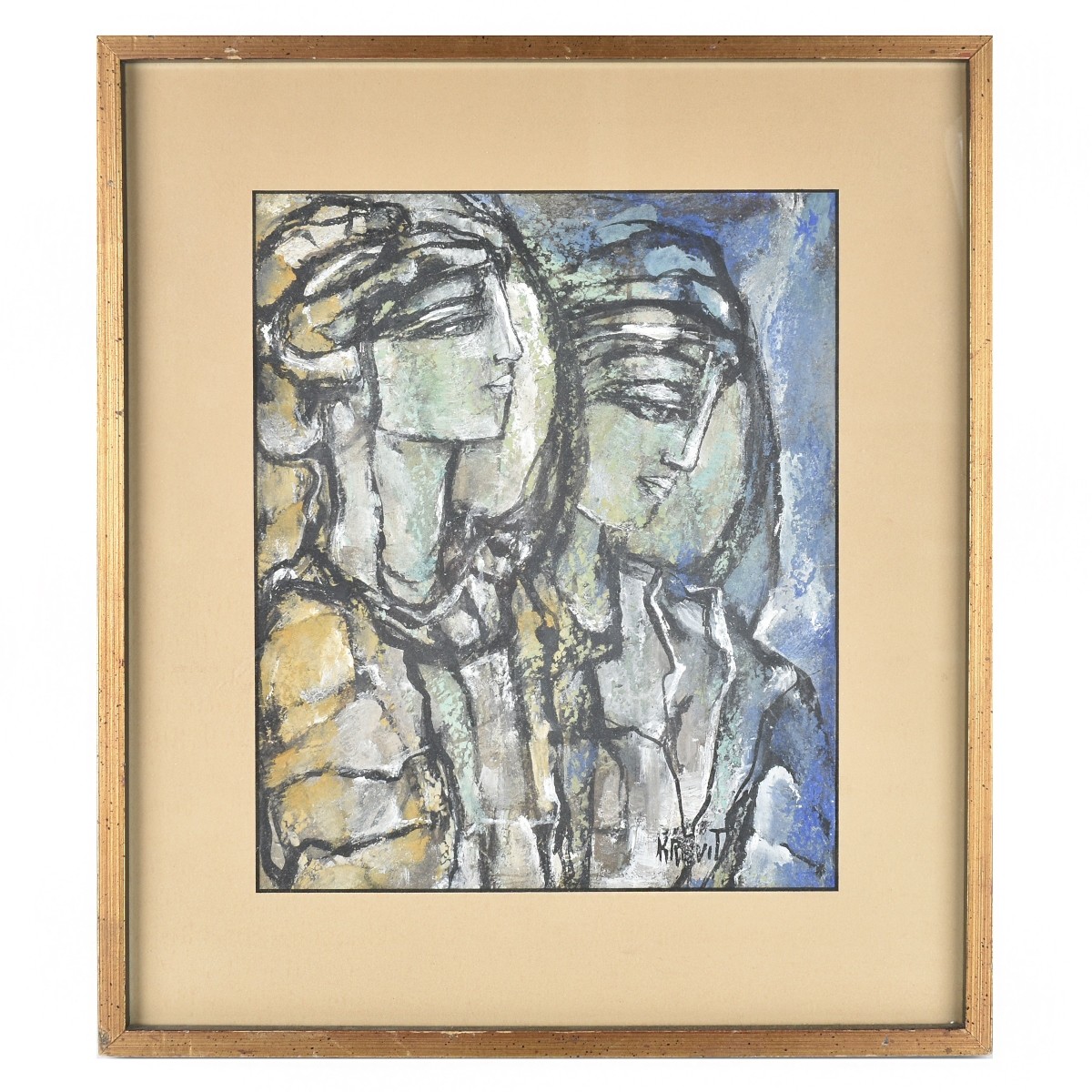 Modern Gouache Signed Kravit