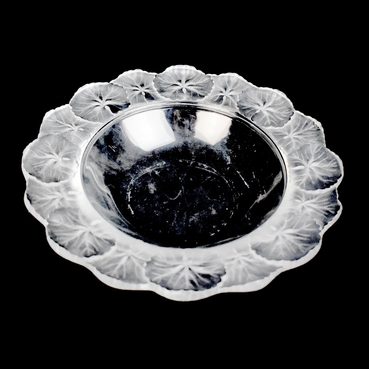 Lalique "Honfleur" Crystal Bowl