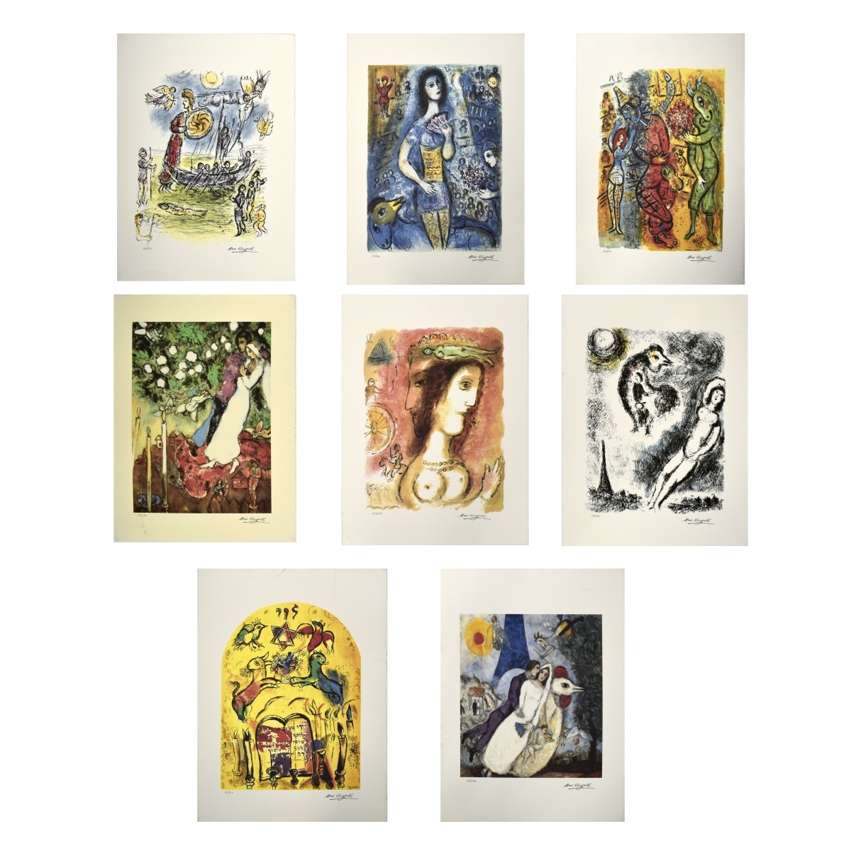 After: Marc Chagall (1887-1985) Eight Lithographs