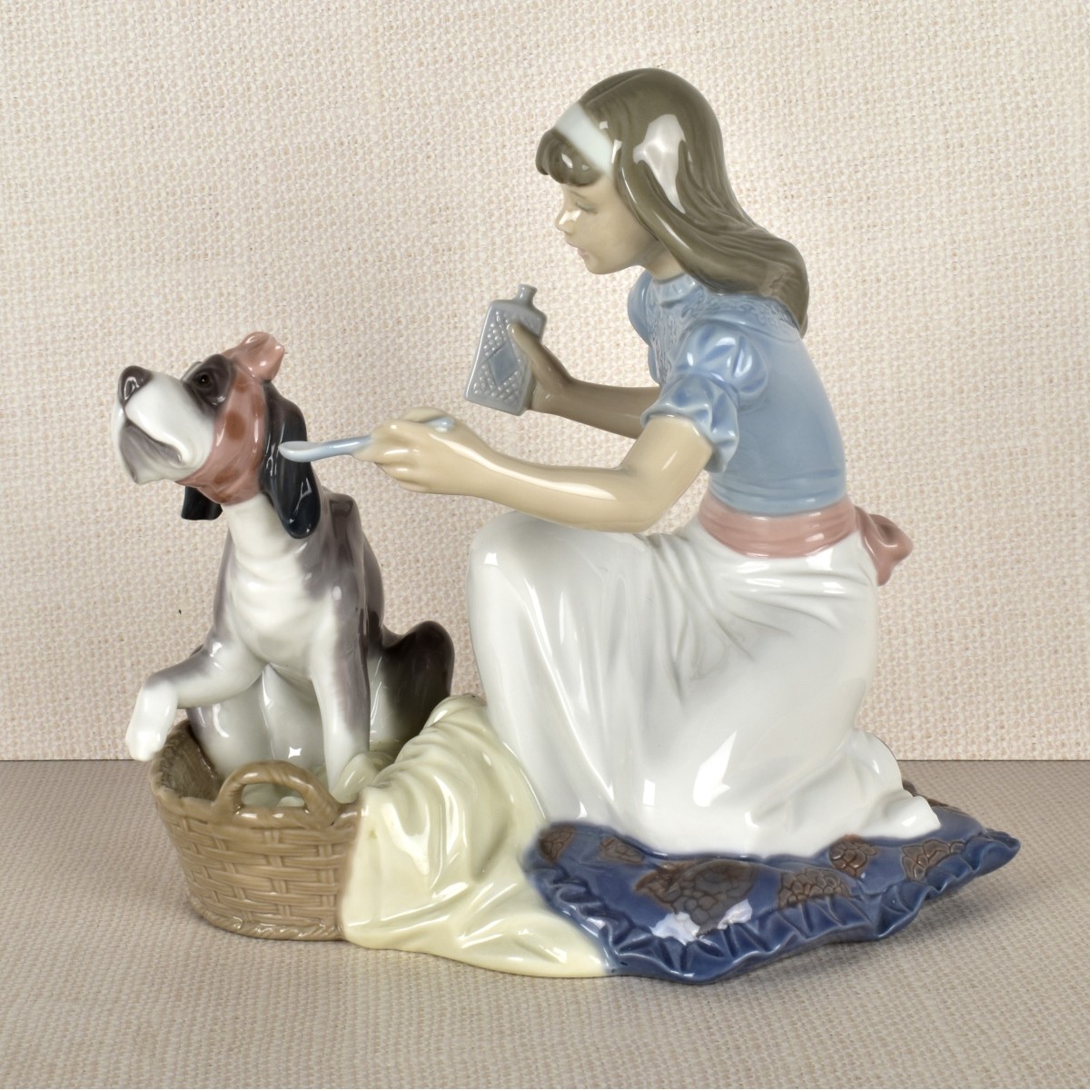 Lladro Figurine of a Girl and Dog