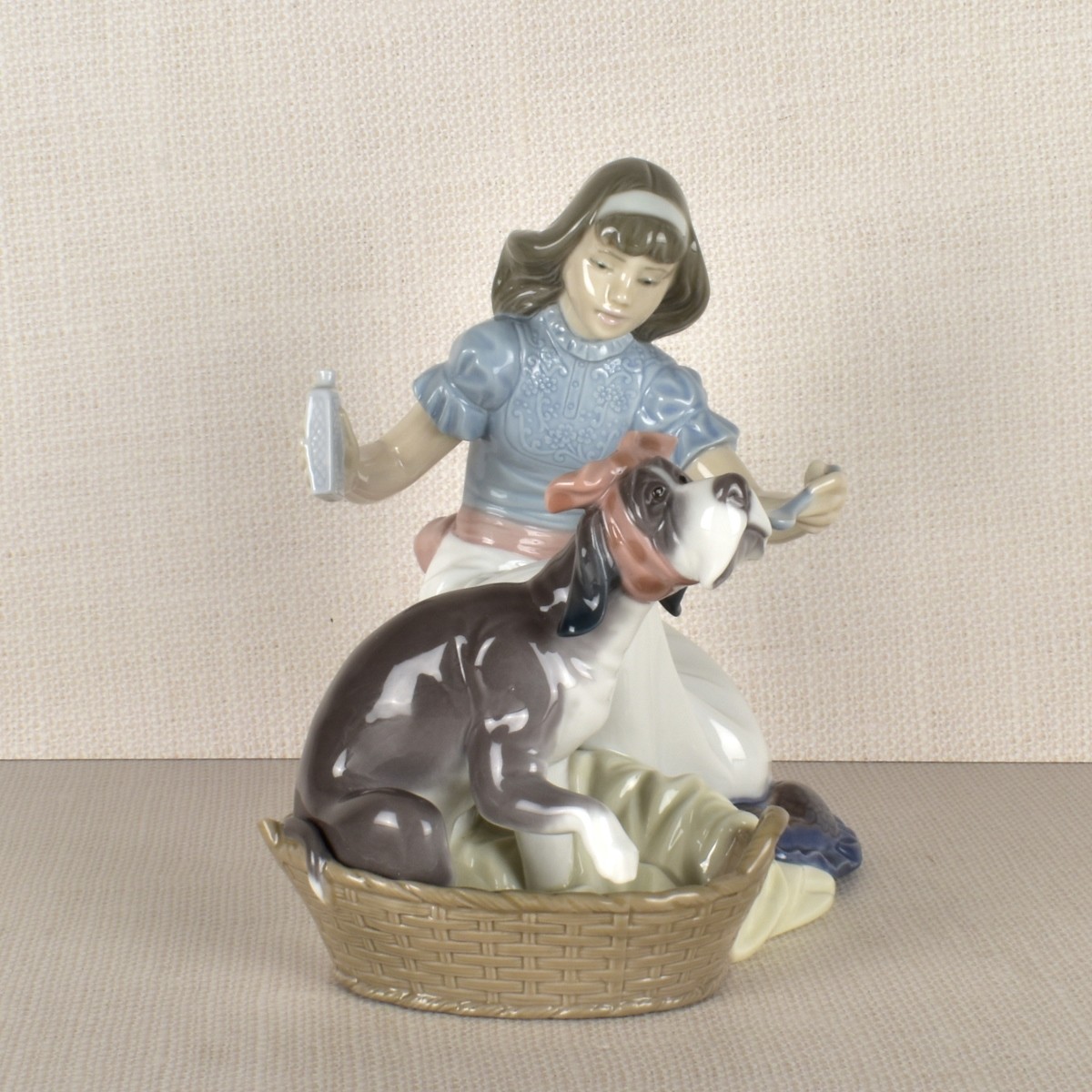Lladro Figurine of a Girl and Dog