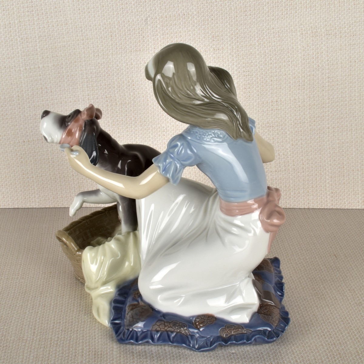 Lladro Figurine of a Girl and Dog
