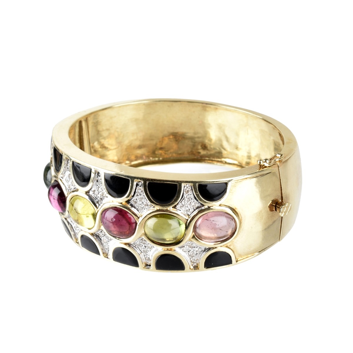 Gemstone, Diamond and 14K Bracelet