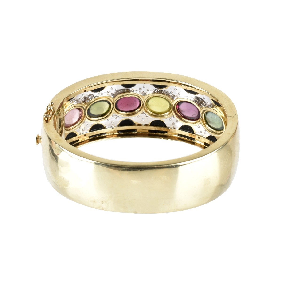 Gemstone, Diamond and 14K Bracelet