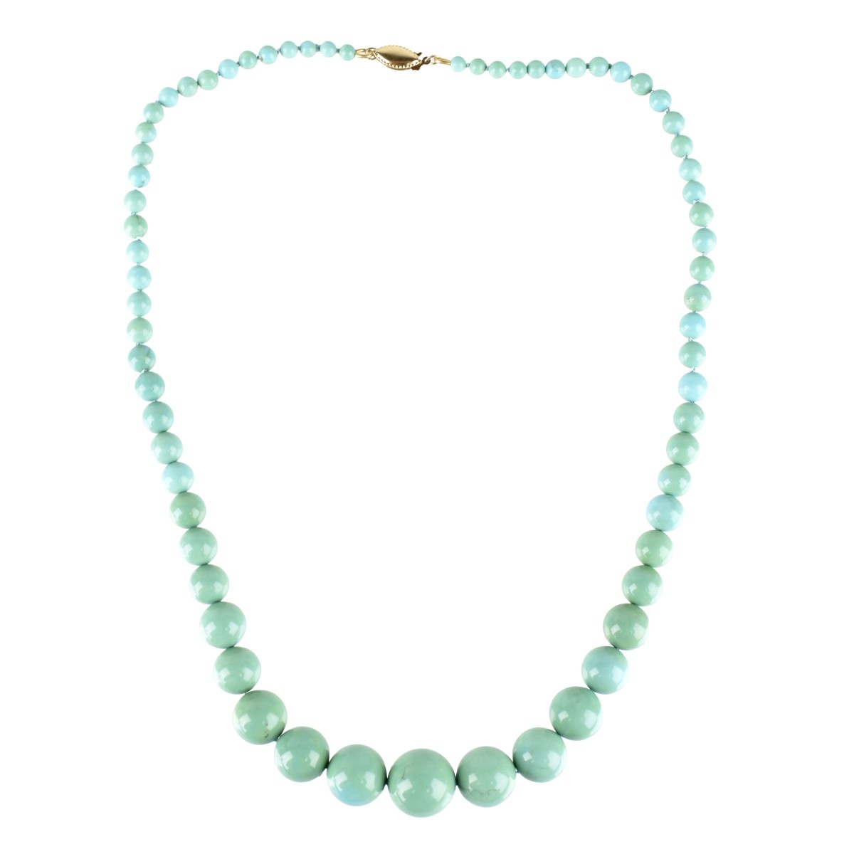 Turquoise and 14K Necklace