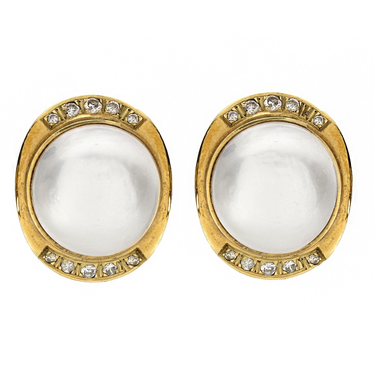 Pearl, Diamond and 14K Earrings
