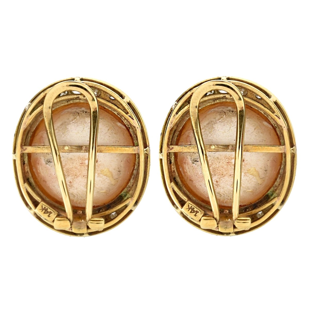 Pearl, Diamond and 14K Earrings