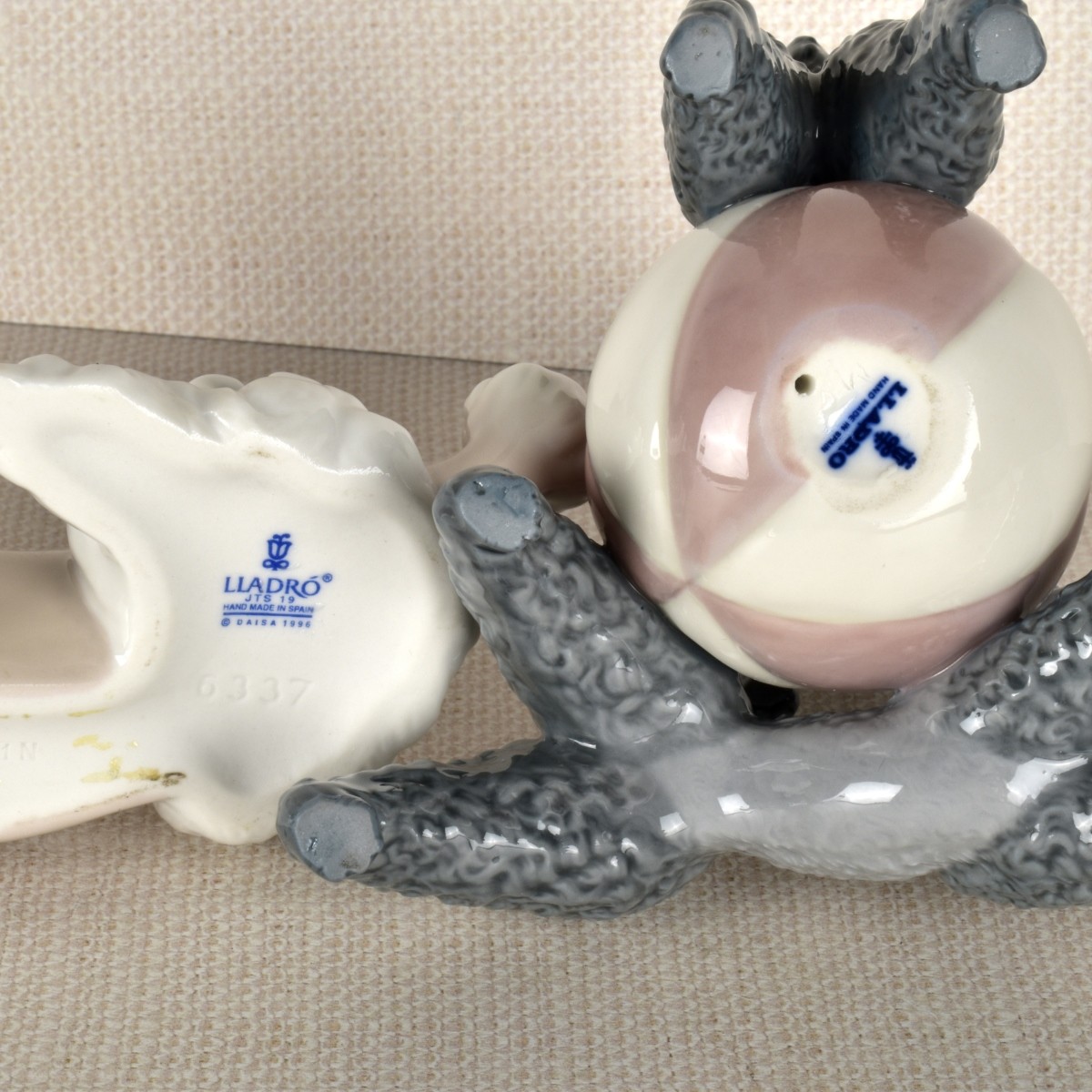 Two Lladro Porcelain Poodle Figurines