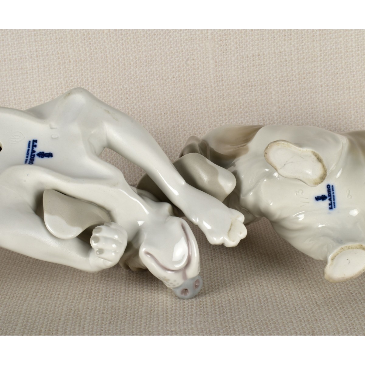 Two Lladro Dog Figurines