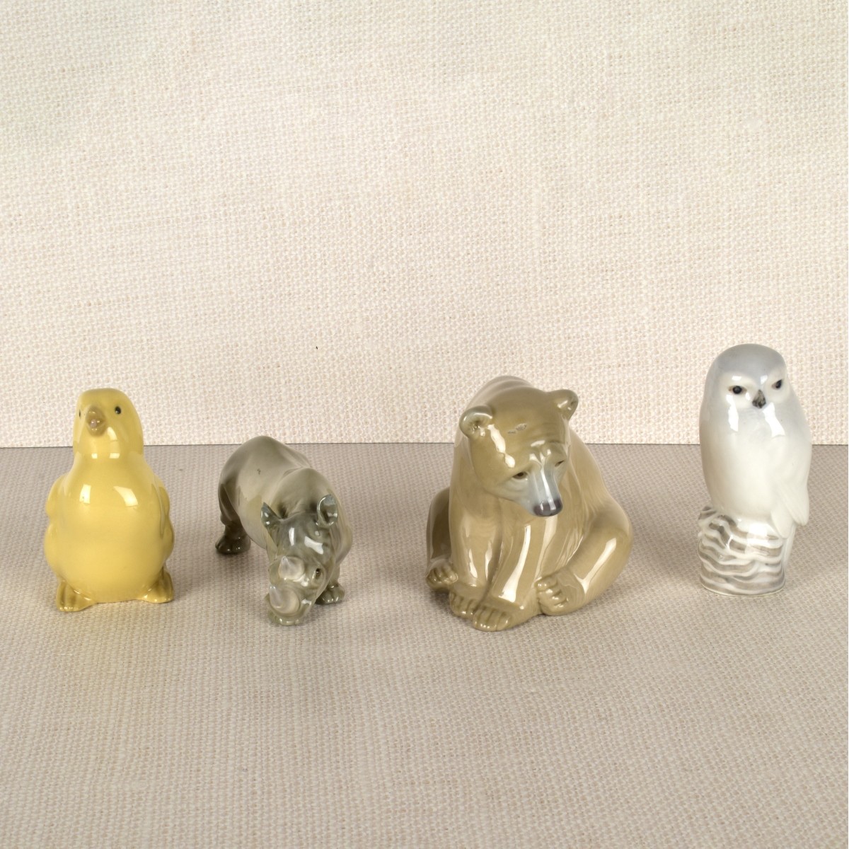 Four Porcelain Animal Figurines