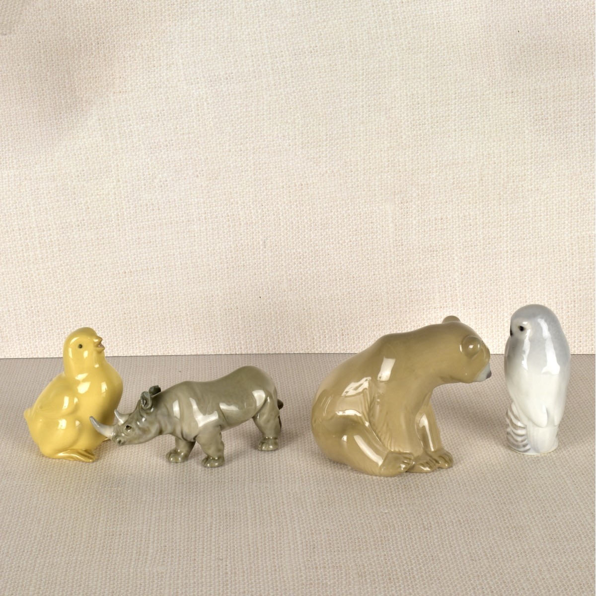 Four Porcelain Animal Figurines