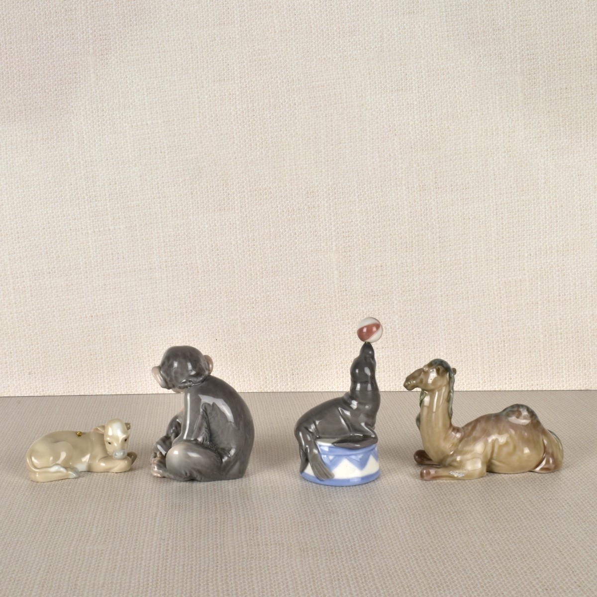 Four Lladro Porcelain Animal Figurines