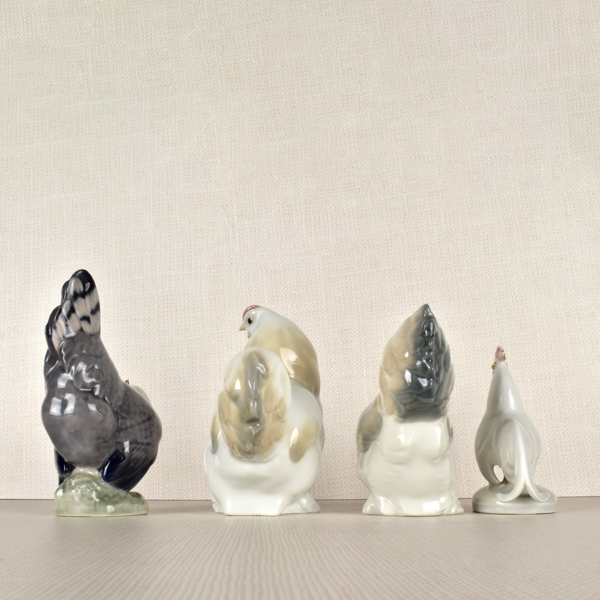 Four Porcelain Barnyard Figurines