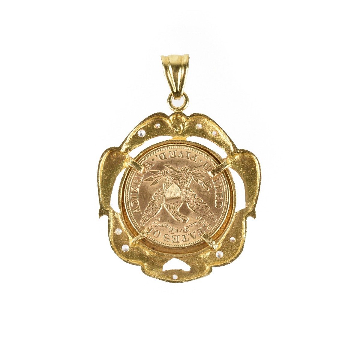 US 1900 $5 Gold Coin Pendant