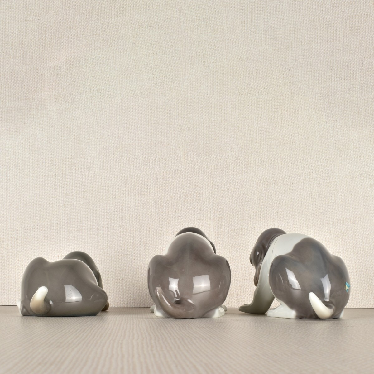 Three Lladro Porcelain Puppy Figurines