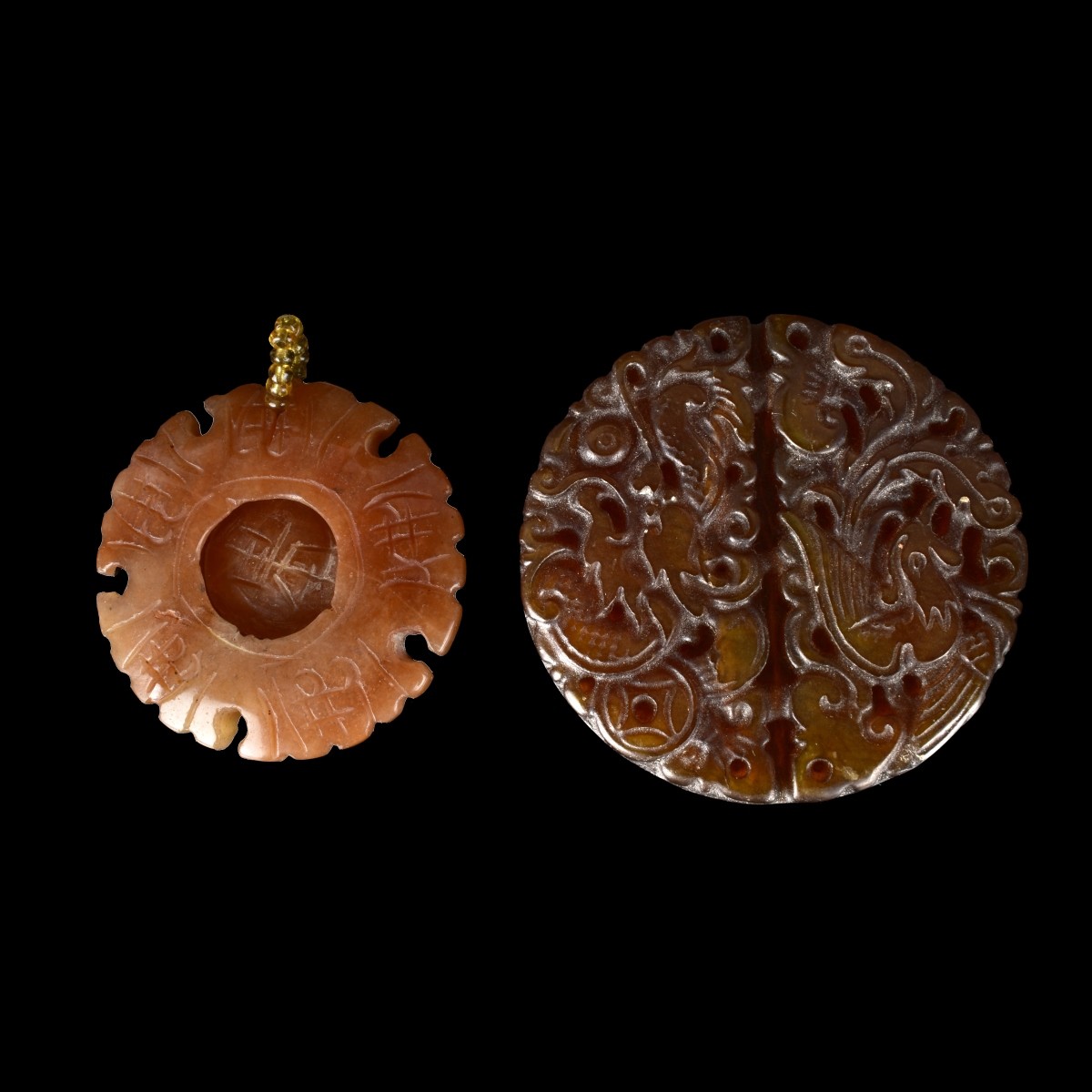 Chinese Hardstone Jewelry, 14K accent.
