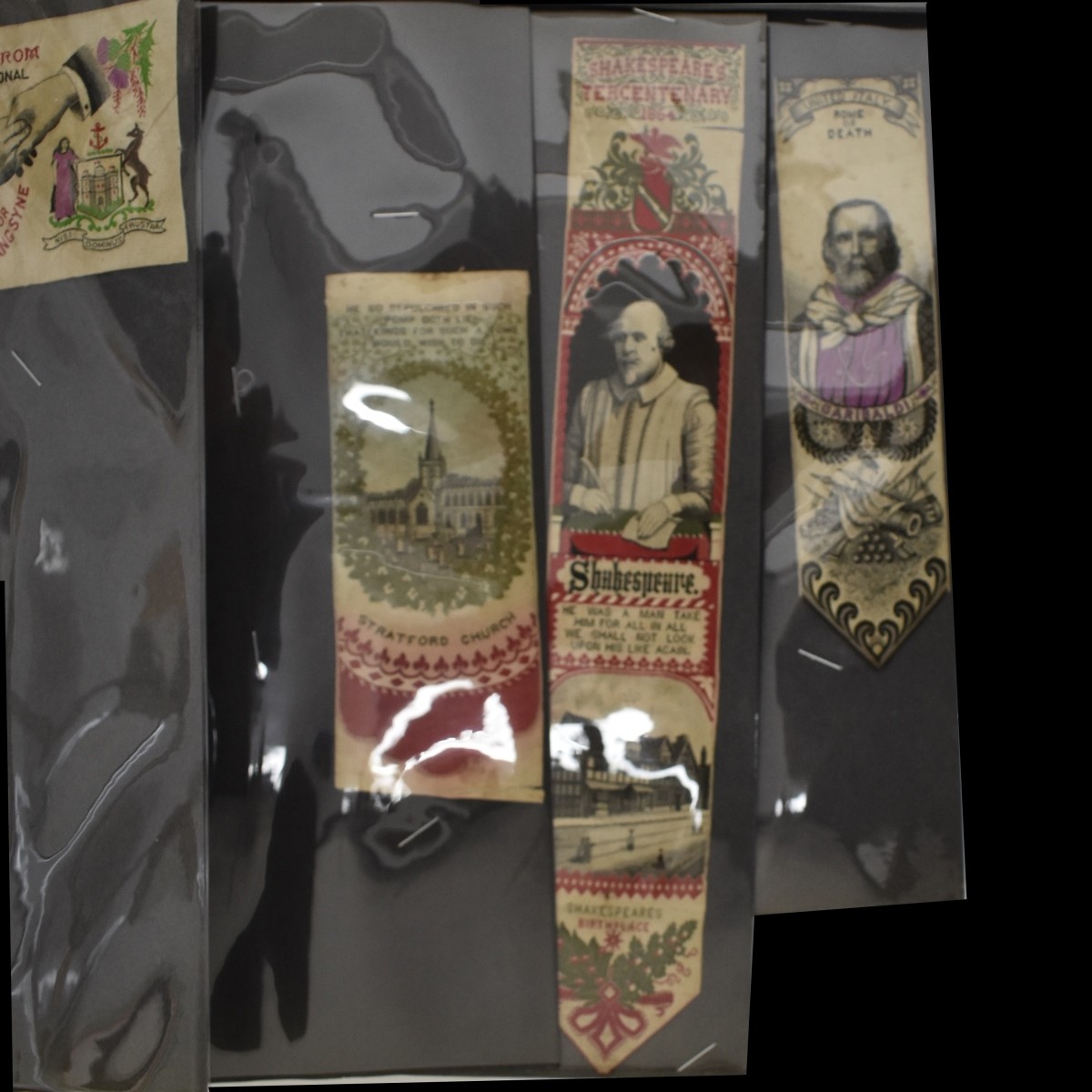 19C Embroidered Silk Bookmarks