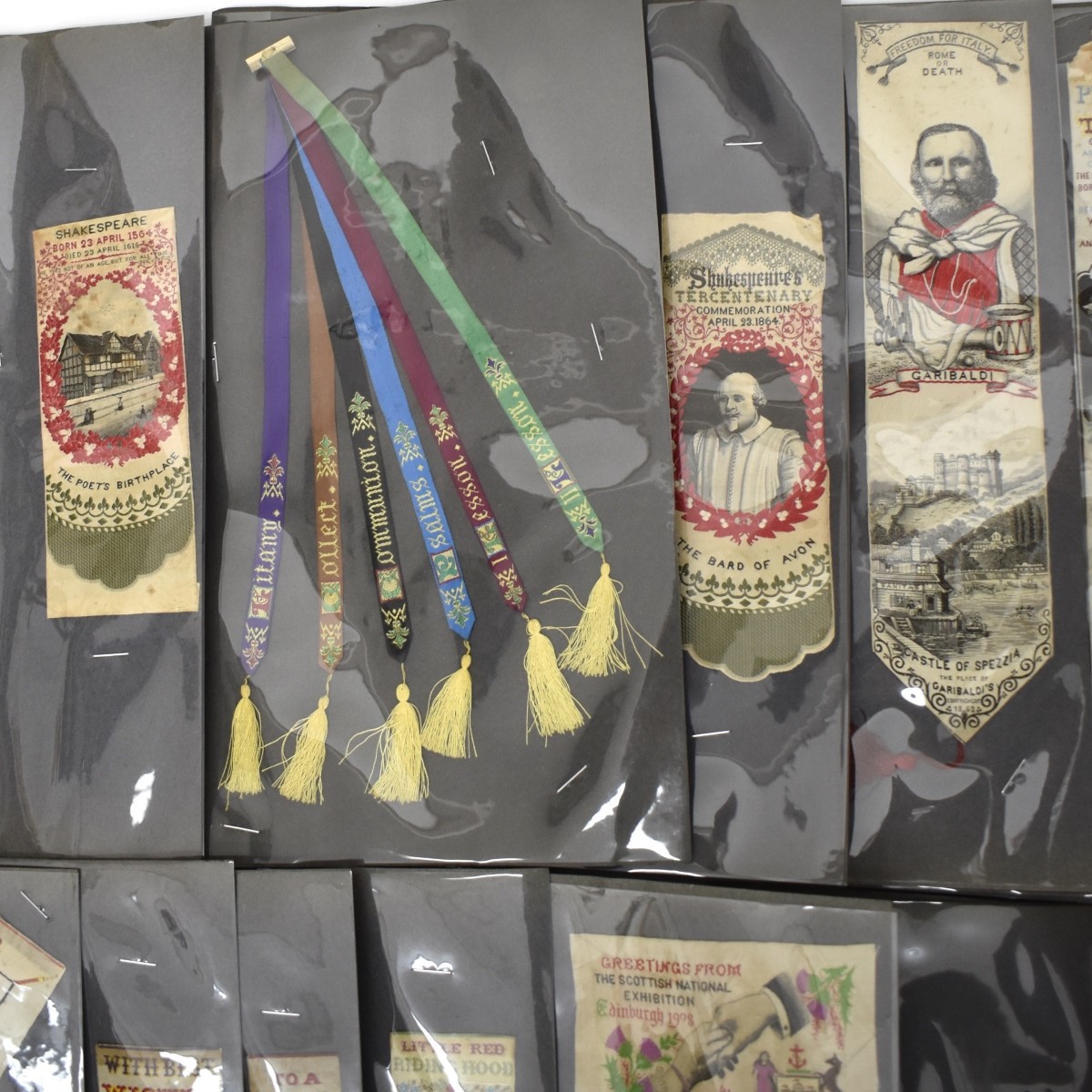 19C Embroidered Silk Bookmarks