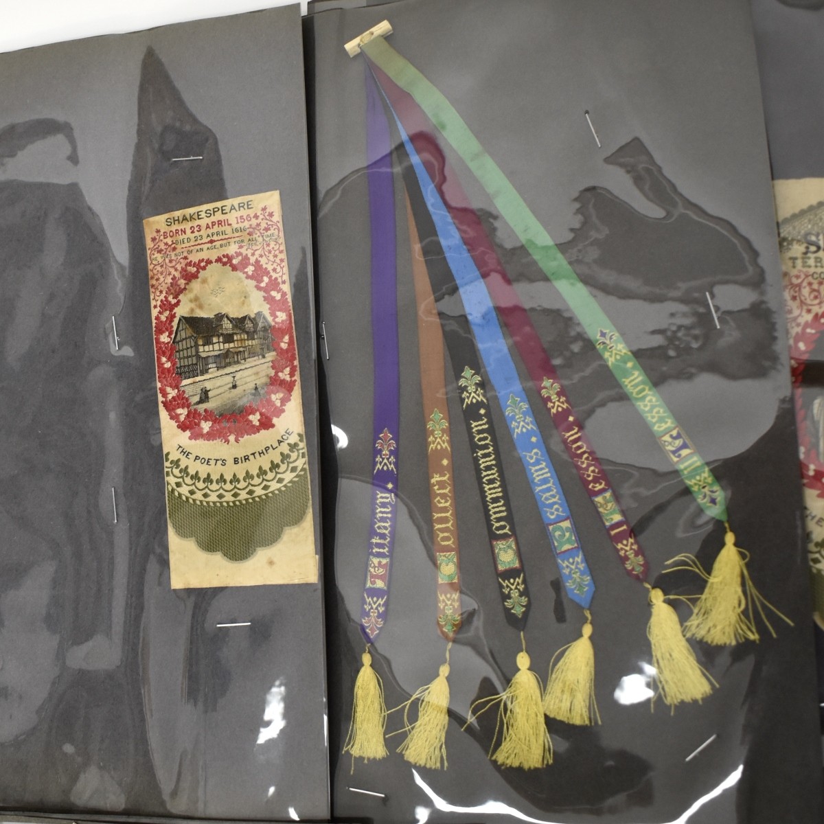 19C Embroidered Silk Bookmarks