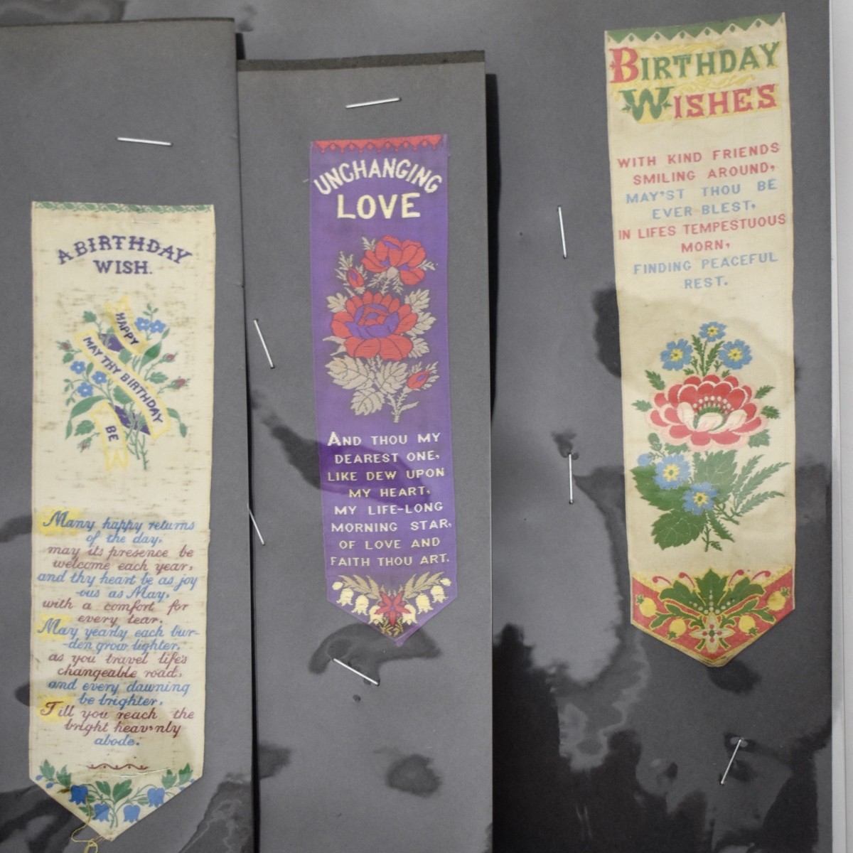 19C Embroidered Silk Bookmarks