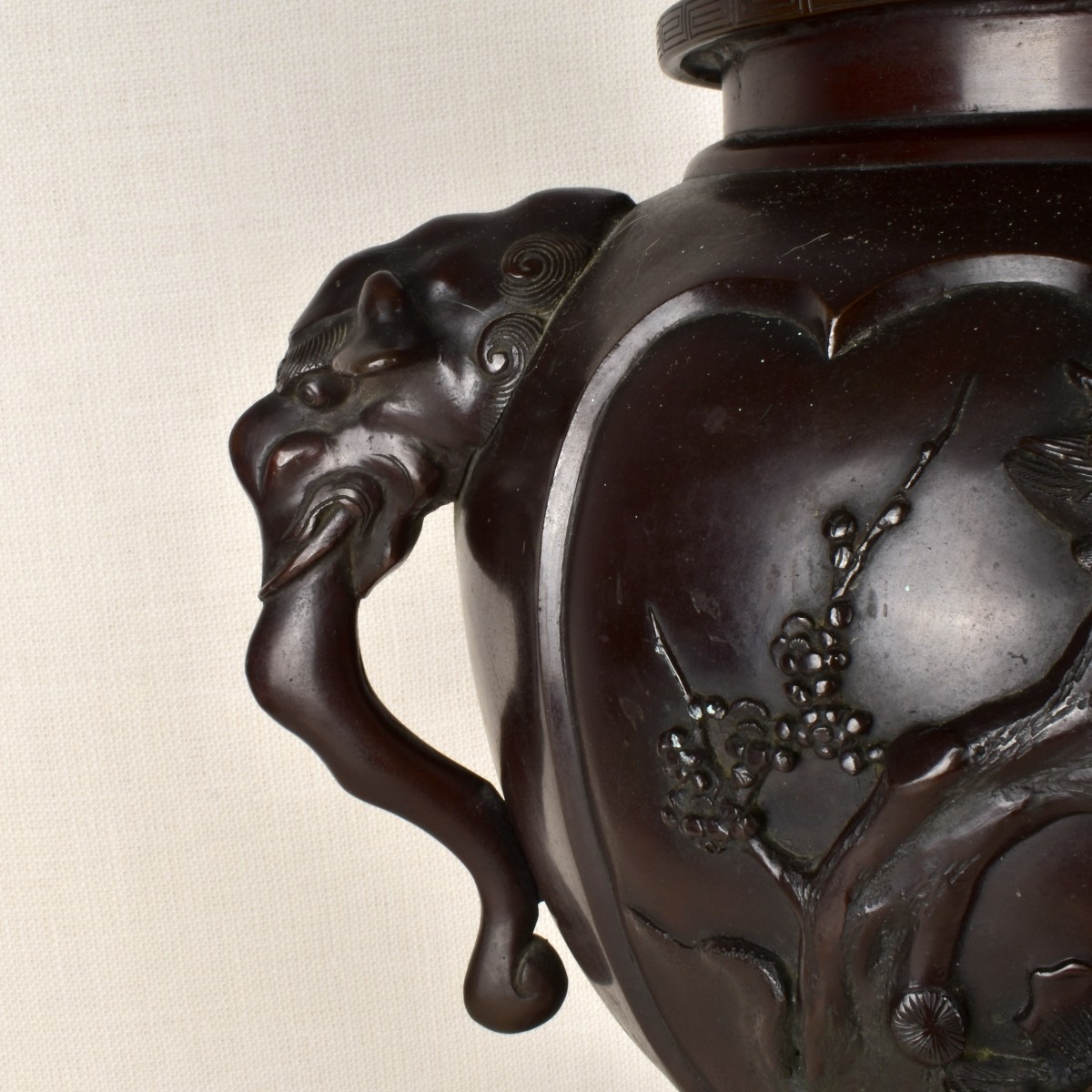 Japanese Meiji Bronze Urn