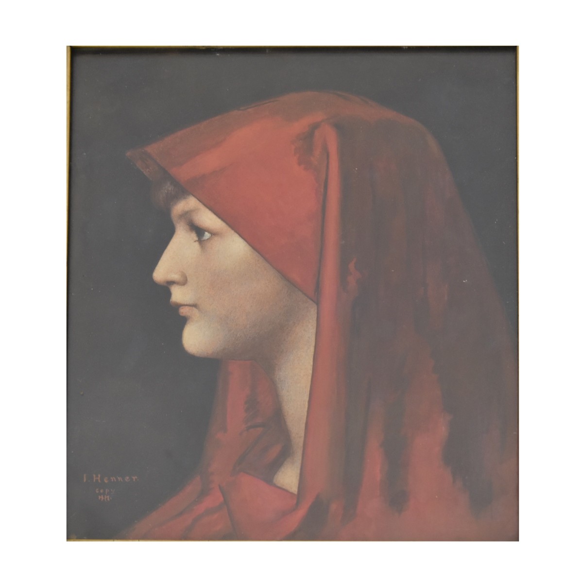 Framed Lithograph of a Lady