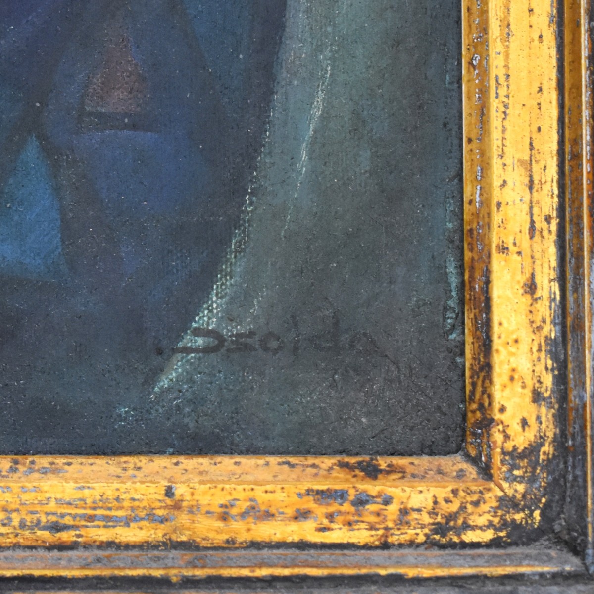 Oil on Canvas Portrait of a Harlequin