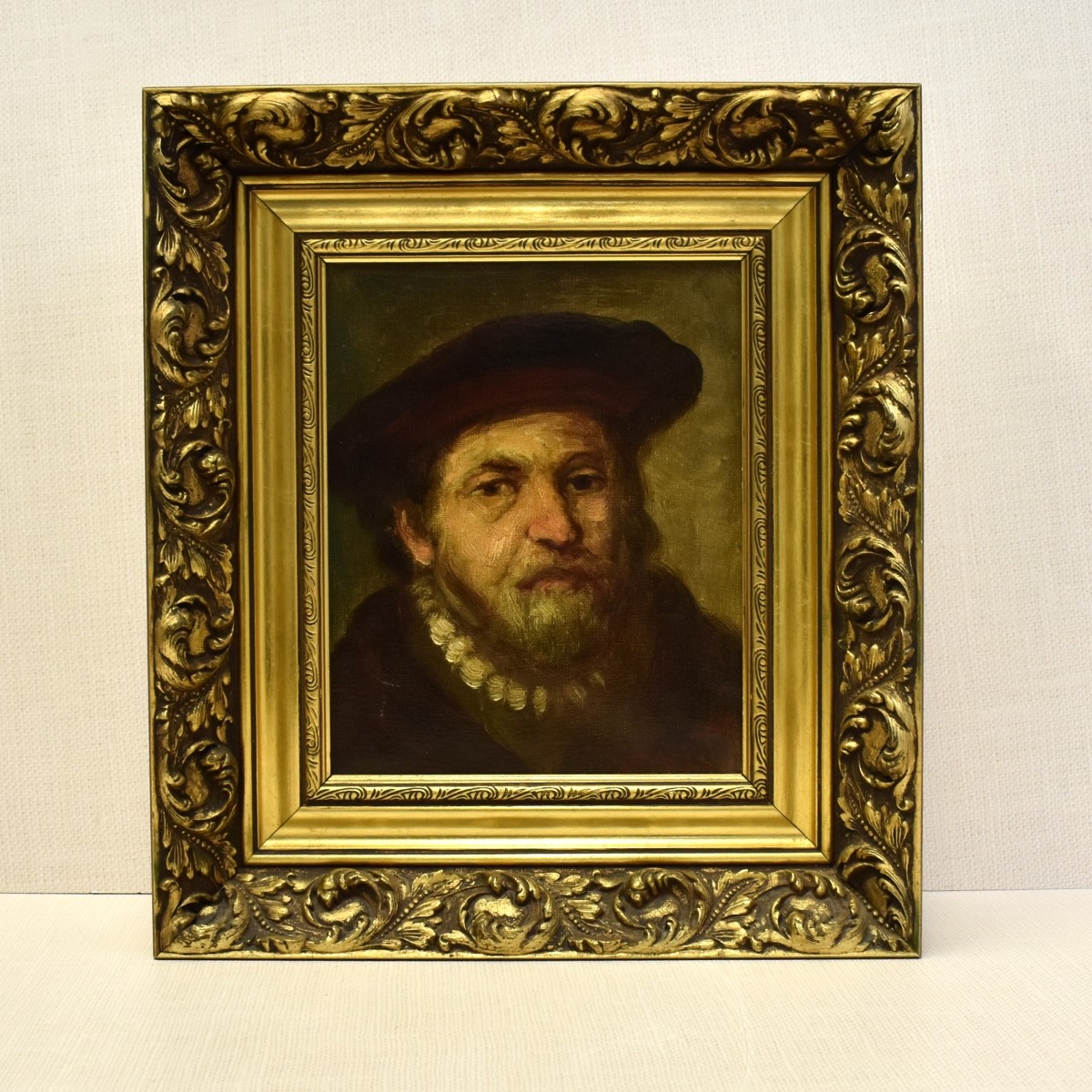 Italian School Oil on Canvas Portrait