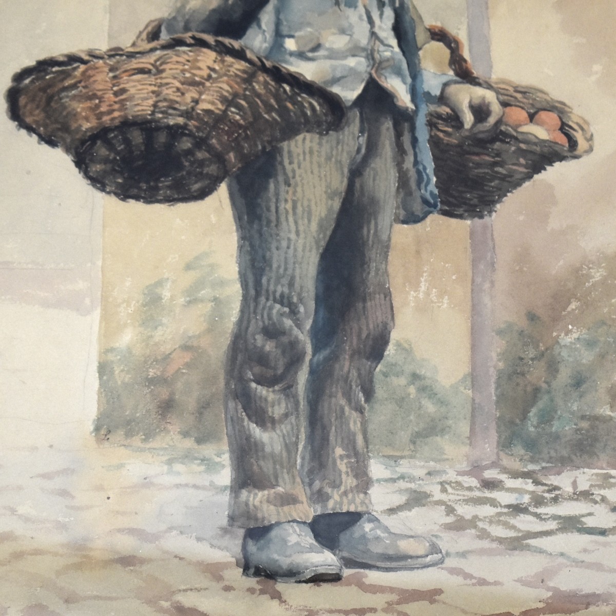 19C N Poillucci (Italian) Watercolor