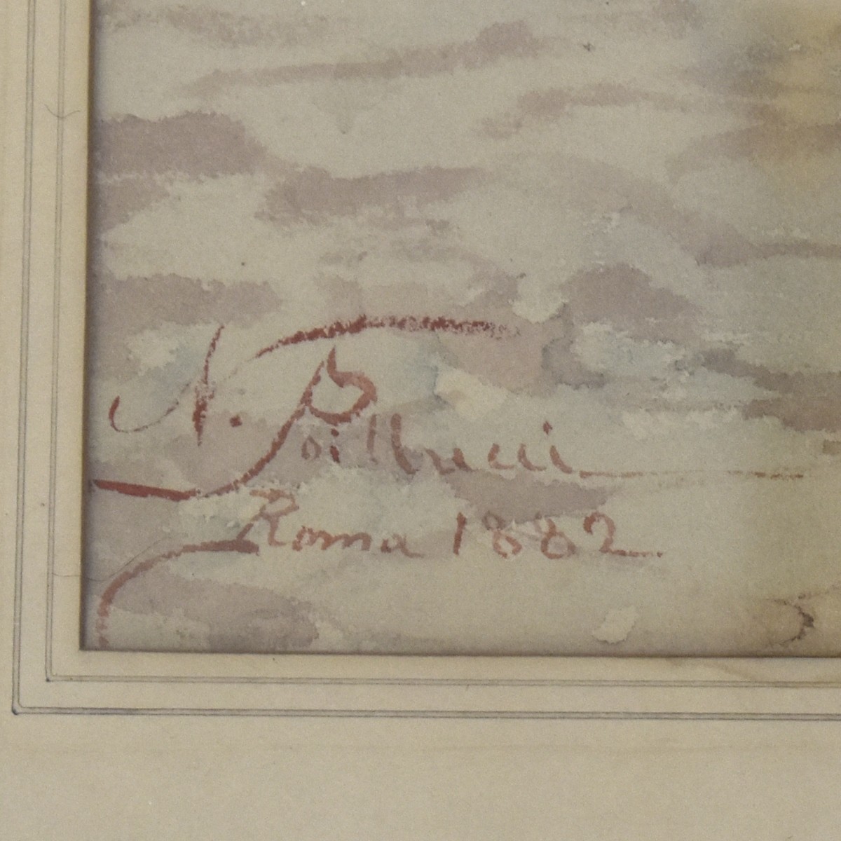 19C N Poillucci (Italian) Watercolor