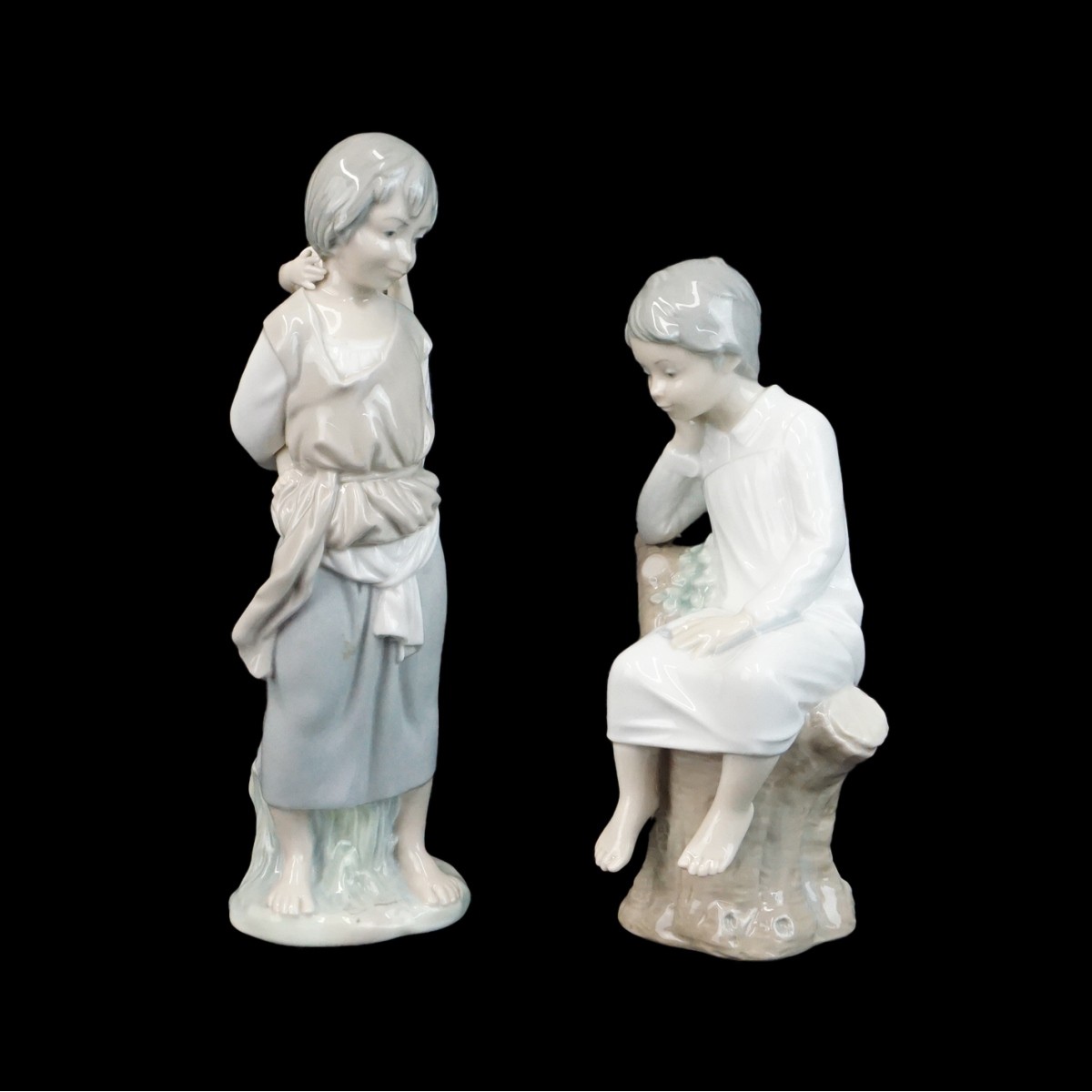 2 Lladro Porcelain Figurines