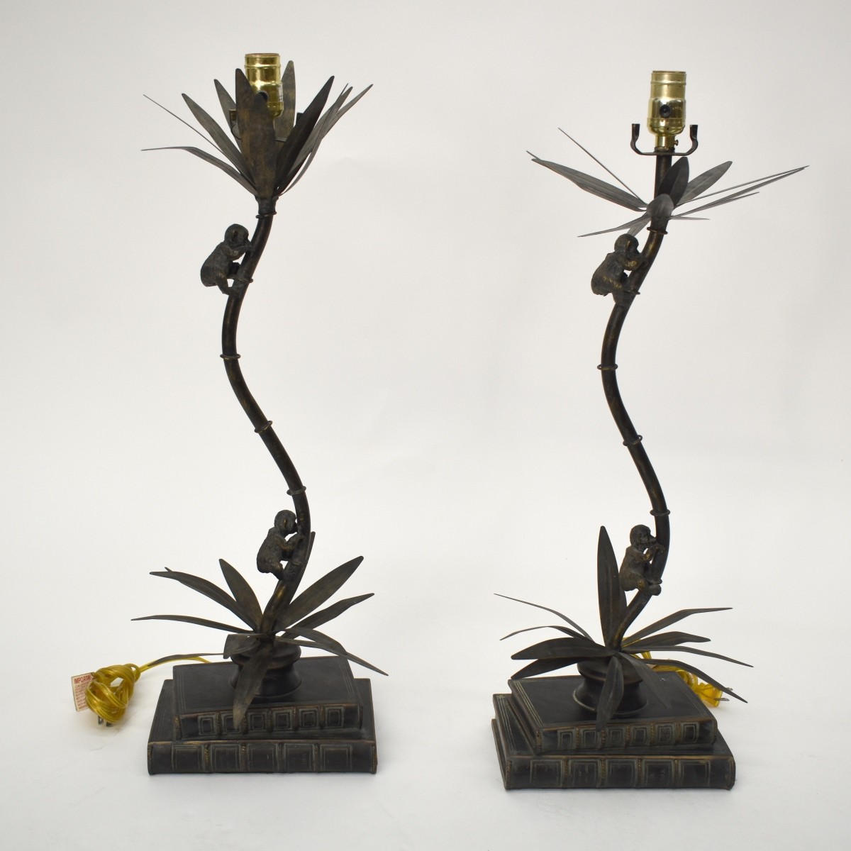 Pair Maitland Smith Monkey Lamps